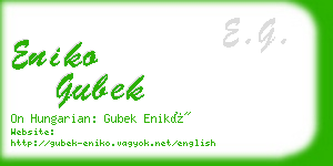 eniko gubek business card